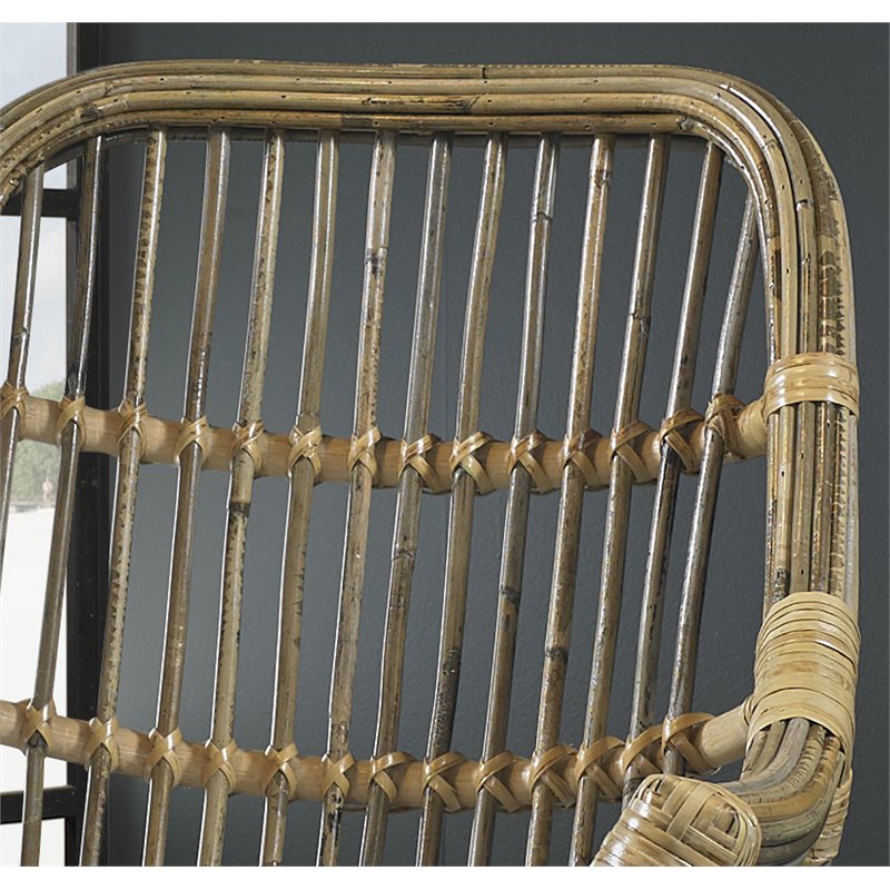 Padma's Plantation Frankfurt Rattan Chair in Kubu Gray
