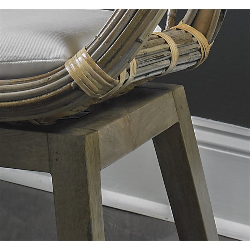 Padma's Plantation Frankfurt Rattan Chair in Kubu Gray