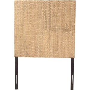 Padma's Plantation Wood Grassweave Twin Headboard in Natural