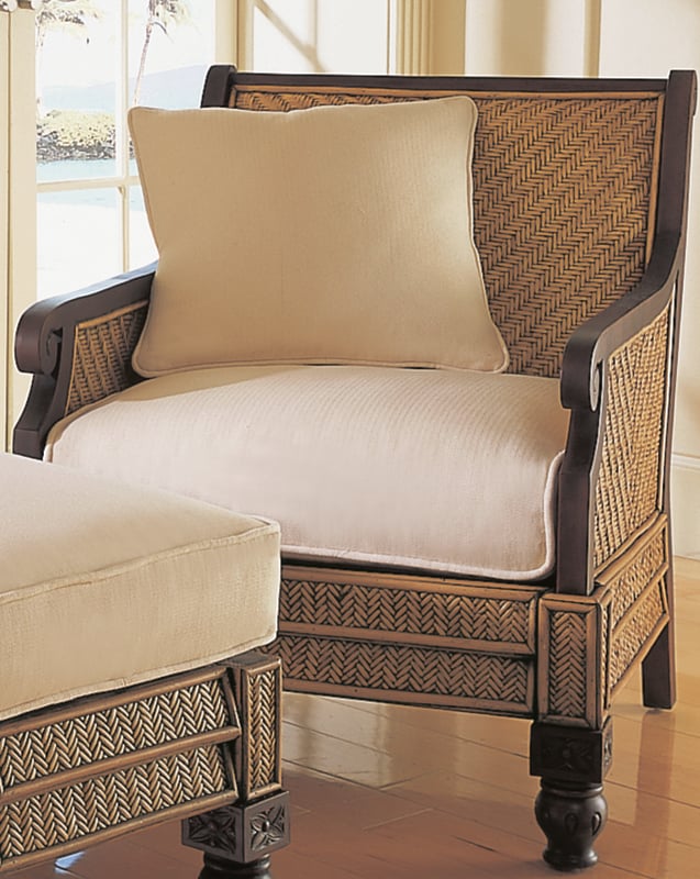 Padma's Plantation Trinidad Wood Armchair in Natural Antique