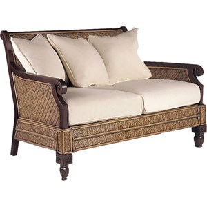 Padma's Plantation Trinidad Wood Loveseat in Natural Antique