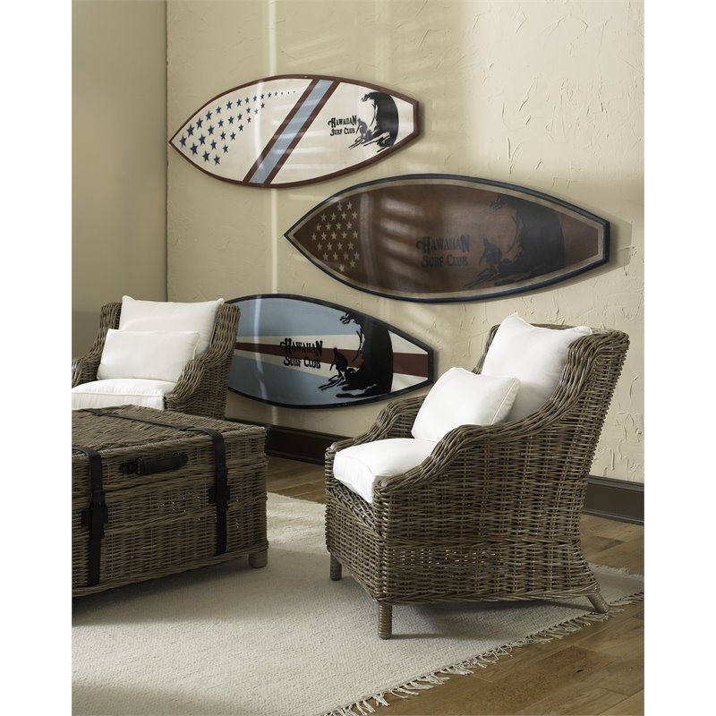 Padma's Plantation Tenerife Wicker Lounge Chair in Kubu Gray