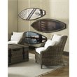 Padma's Plantation Tenerife Wicker Lounge Chair in Kubu Gray