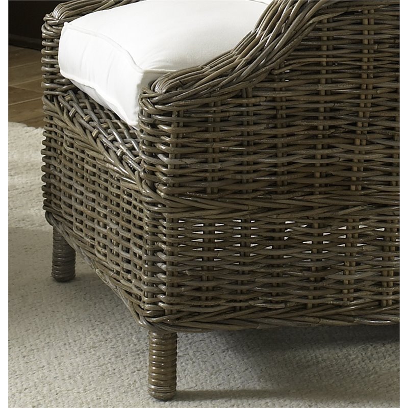 Padma's Plantation Tenerife Wicker Lounge Chair in Kubu Gray