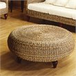 Padma's Plantation Tropical Wood Ottoman in Natural