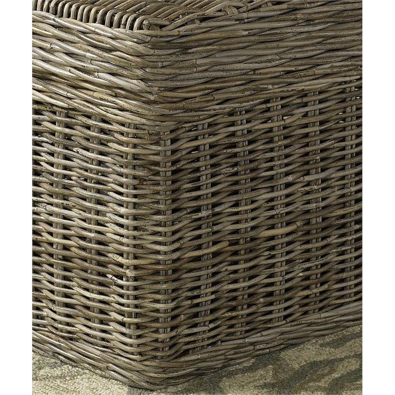 Padma's Plantation Wicker Coffee Table Trunnk in Kubu Gray