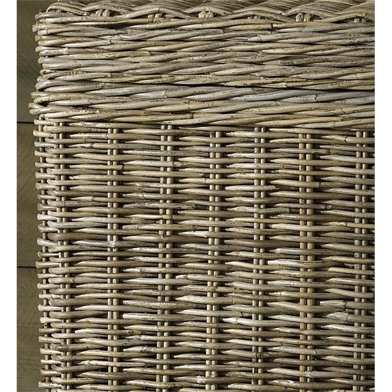 Padma's Plantation Wicker End Table Trunk in Kubu Gray
