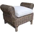 Padma's Plantation Wing Wicker Ottoman in Kubu Gray