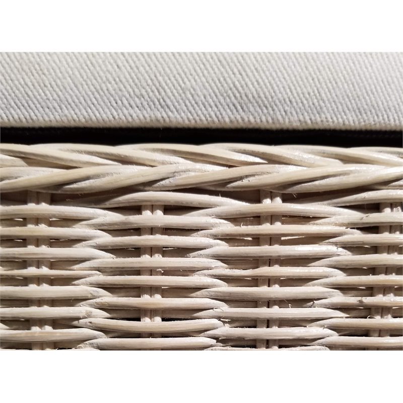 Padma's Plantation Malio Rattan Counterstool in White Wash