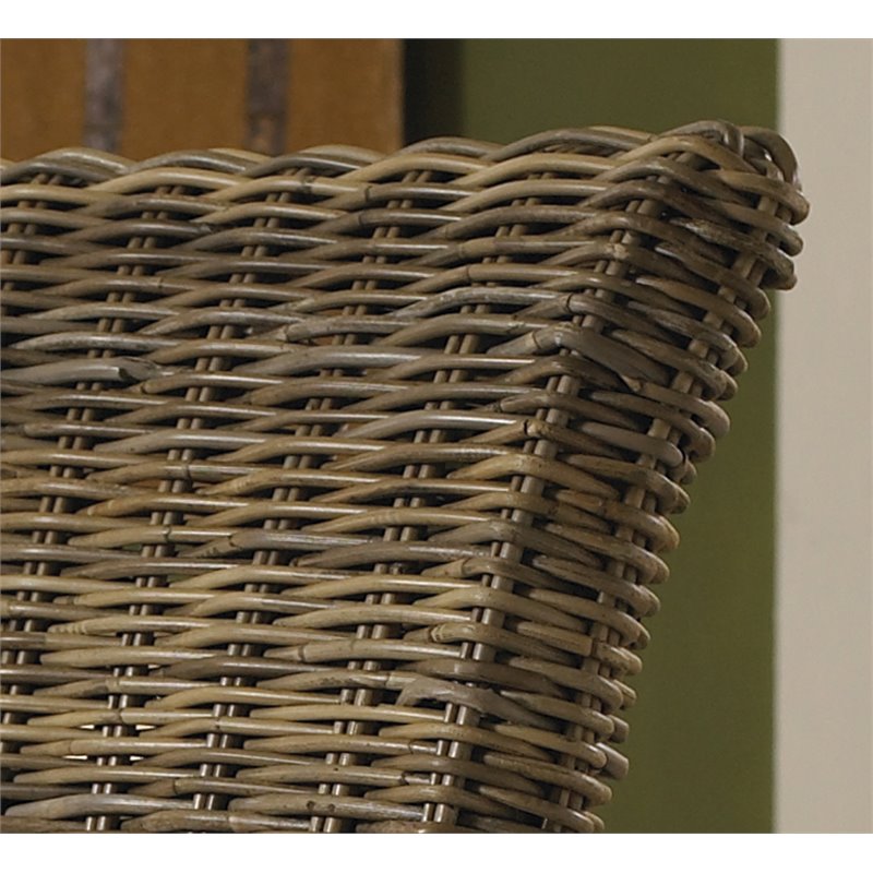 Padma's Plantation Nico Wicker Cushion Chair in Kubu Gray
