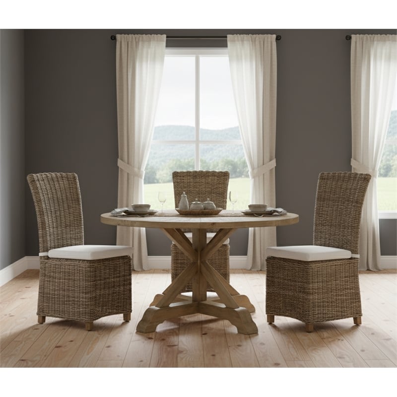 Padma's Plantation Nico Wicker Cushion Chair in Kubu Gray