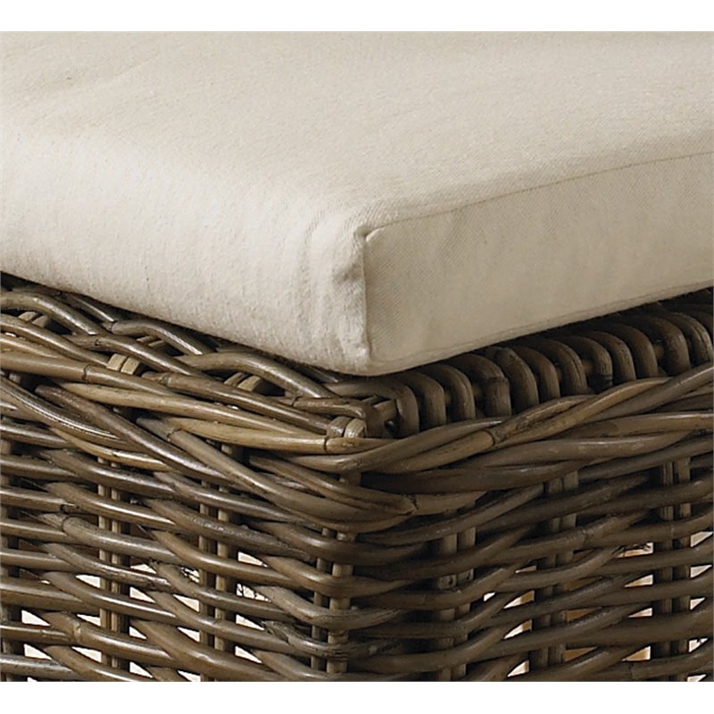 Padma's Plantation Nico Wicker Cushion Chair in Kubu Gray