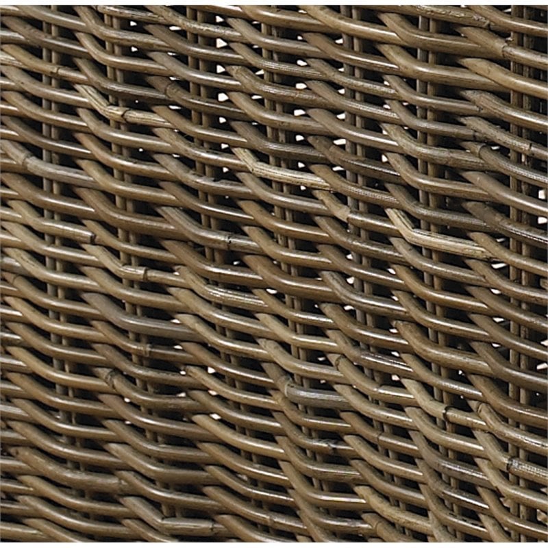 Padma's Plantation Nico Wicker Cushion Chair in Kubu Gray