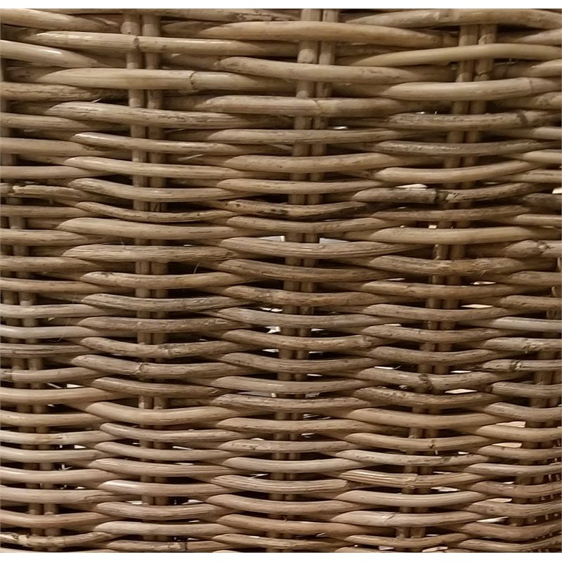 Padma's Plantation Nico Wicker Cushion Chair in Kubu Gray