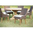 Padma's Plantation Alfresco Wicker Patio Dining Chair in Crocodile Green Rattan