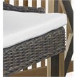 Padma's Plantation Alfresco Wicker Patio Dining Chair in Crocodile Green Rattan