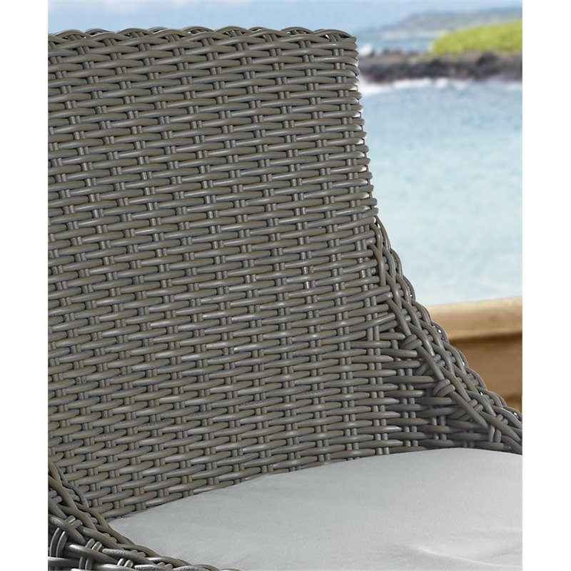 Padma's Plantation Alfresco Wicker Patio Barstool in Kubu Gray