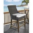Padma's Plantation Alfresco Wicker Patio Counterstool in Crocodile Green Rattan