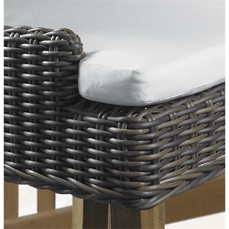 Padma's Plantation Alfresco Wicker Patio Counterstool in Crocodile Green Rattan