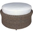 Padma's Plantation Barbados Wicker Ottoman in Kubu Gray