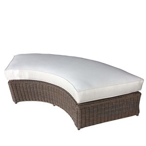 Padma's Plantation Barbados Wicker Bench in Kubu Gray