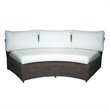 Padma's Plantation Barbados Wicker Rounded Patio Sofa in Kubu Gray