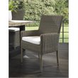 Padma's Plantation Boca Wicker Dining Armchair in Kubu Gray