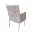 Padma's Plantation Boca Wicker Dining Armchair in Kubu Gray