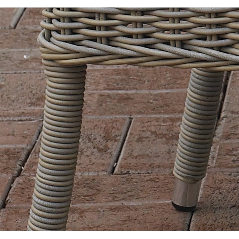 Padma's Plantation Boca Wicker Patio Cushion Chair in Kubu Gray