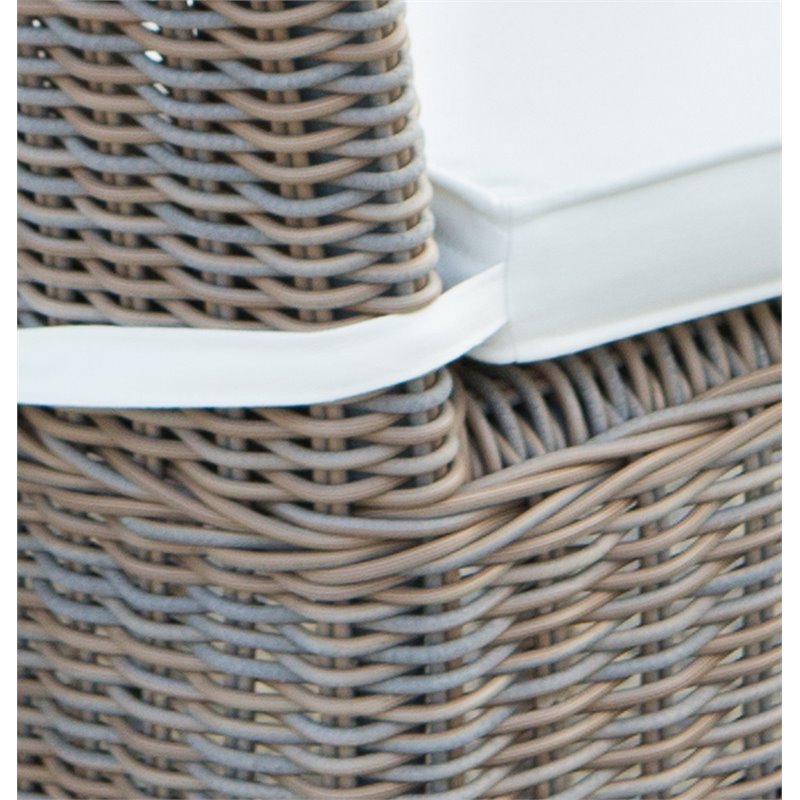 Padma's Plantation Boca Wicker Patio Cushion Chair in Kubu Gray