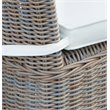 Padma's Plantation Boca Wicker Patio Cushion Chair in Kubu Gray