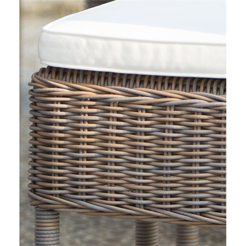 Padma's Plantation Boca Wicker Patio Cushion Chair in Kubu Gray