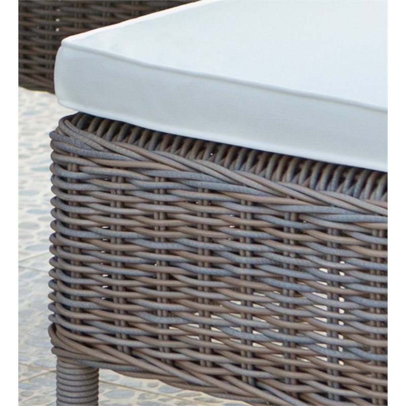 Padma's Plantation Boca Wicker Patio Cushion Chair in Kubu Gray