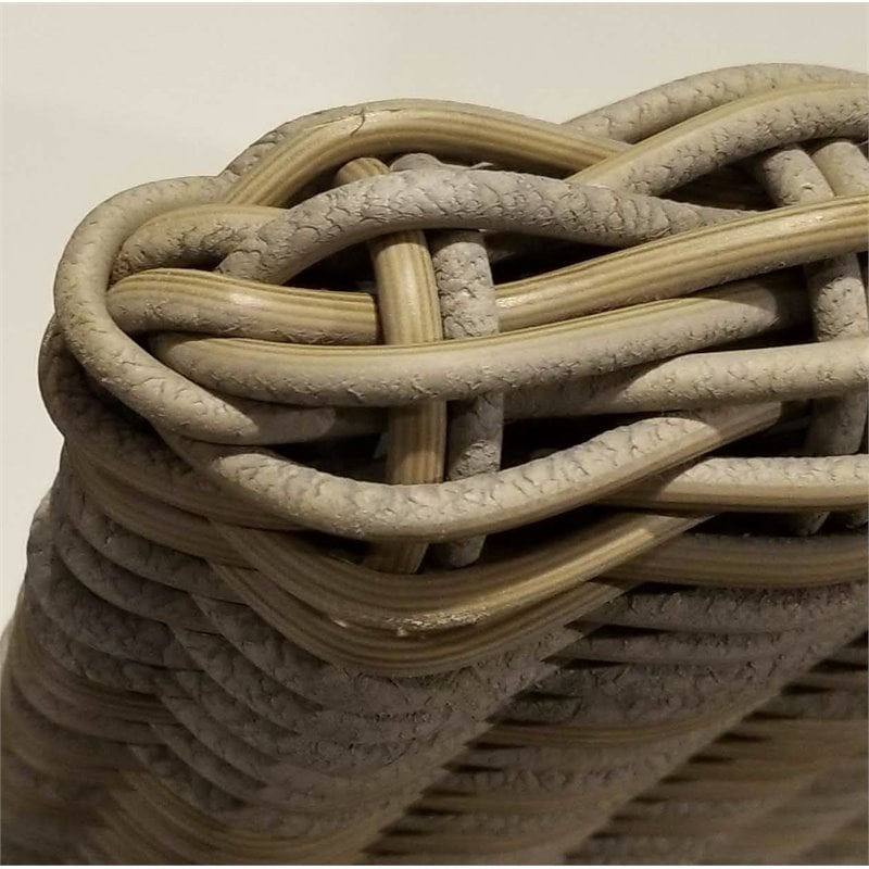 Padma's Plantation Boca Wicker Patio Cushion Chair in Kubu Gray