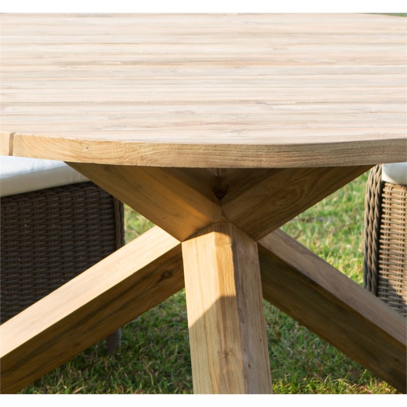 padma's plantation bora bora wood patio dining table in natural