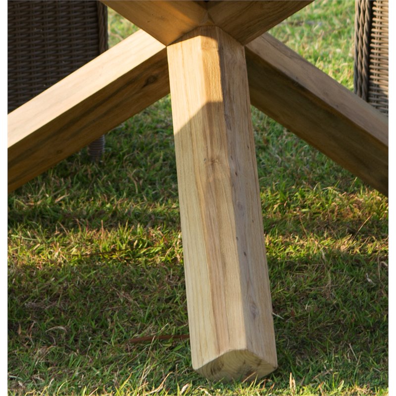 padma's plantation bora bora wood patio dining table in natural