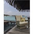 Padma's Plantation Cayman Island Wicker Patio Swivel Chair in Kubu Gray