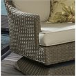 Padma's Plantation Cayman Island Wicker Patio Swivel Chair in Kubu Gray