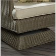 Padma's Plantation Cayman Island Wicker Patio Swivel Chair in Kubu Gray