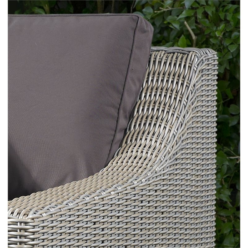 Padma's Plantation Nautilus Wicker Patio Lounge Chair in Kubu Gray