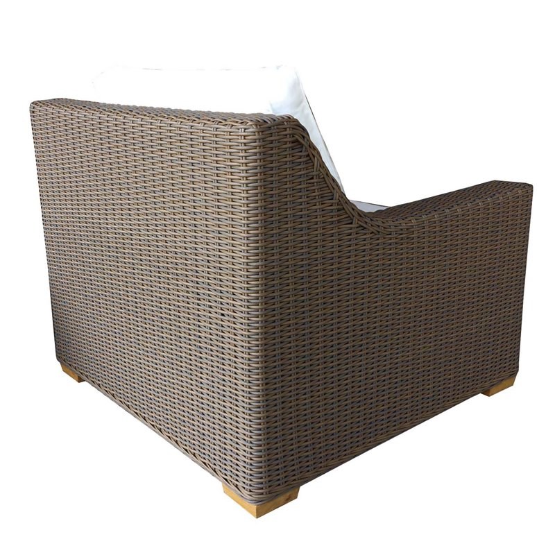 Padma's Plantation Nautilus Wicker Patio Lounge Chair in Kubu Gray