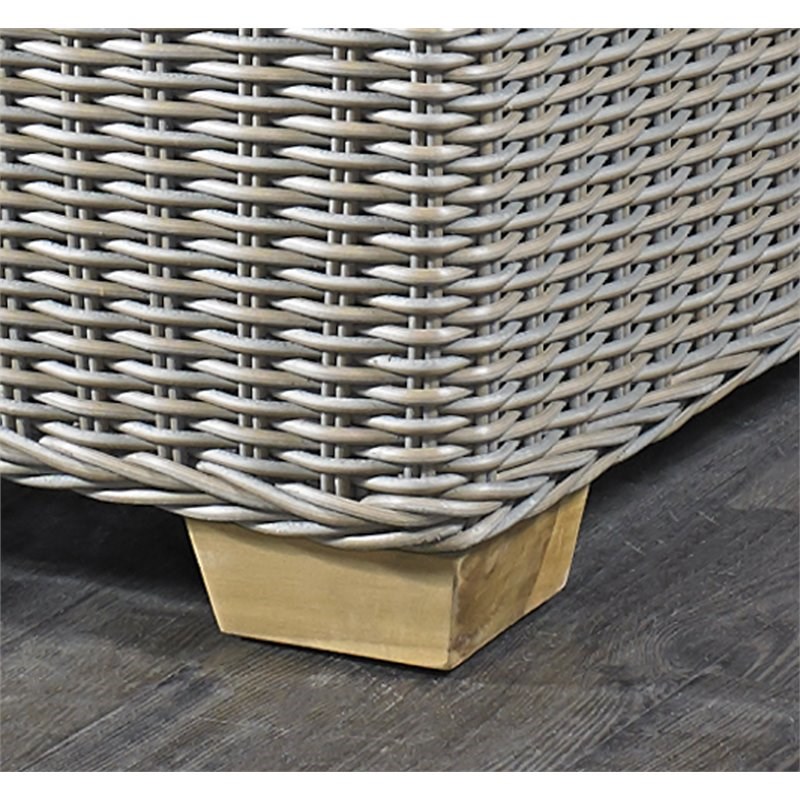 Padma's Plantation Nautilus Wicker Patio Lounge Chair in Kubu Gray