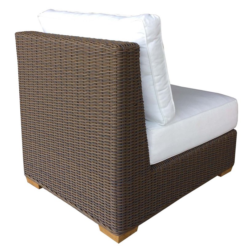 Padma's Plantation Nautilus Wicker Patio Chair in Kubu Gray