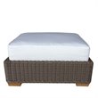 Padma's Plantation Nautilus Wicker Patio Ottoman in Kubu Gray