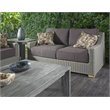 Padma's Plantation Nautilus Wicker Patio Loveseat in Kubu Gray