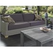Padma's Plantation Nautilus Wicker Patio Sofa in Kubu Gray