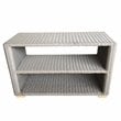 Padma's Plantation Nautilus Wicker Patio Console Table in Kubu Gray