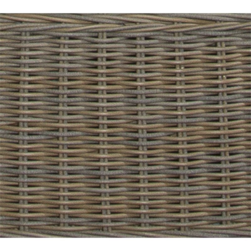 Padma's Plantation Nautilus Wicker Patio Corner Table in Kubu Gray