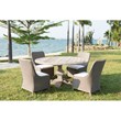 Padma's Plantation Palmetto Wood Patio Dining Table in Natural