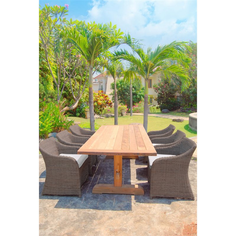 Padma's Plantation Porto Fino Aluminum Patio Armchair in Kubu Gray